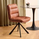 Swivel Leather Dining Chairs